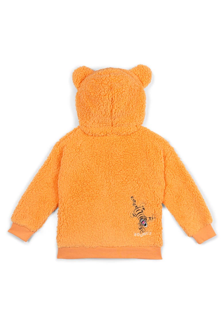Faux Shearling Hoodie, Alternate, color, Tigger Orange Orange