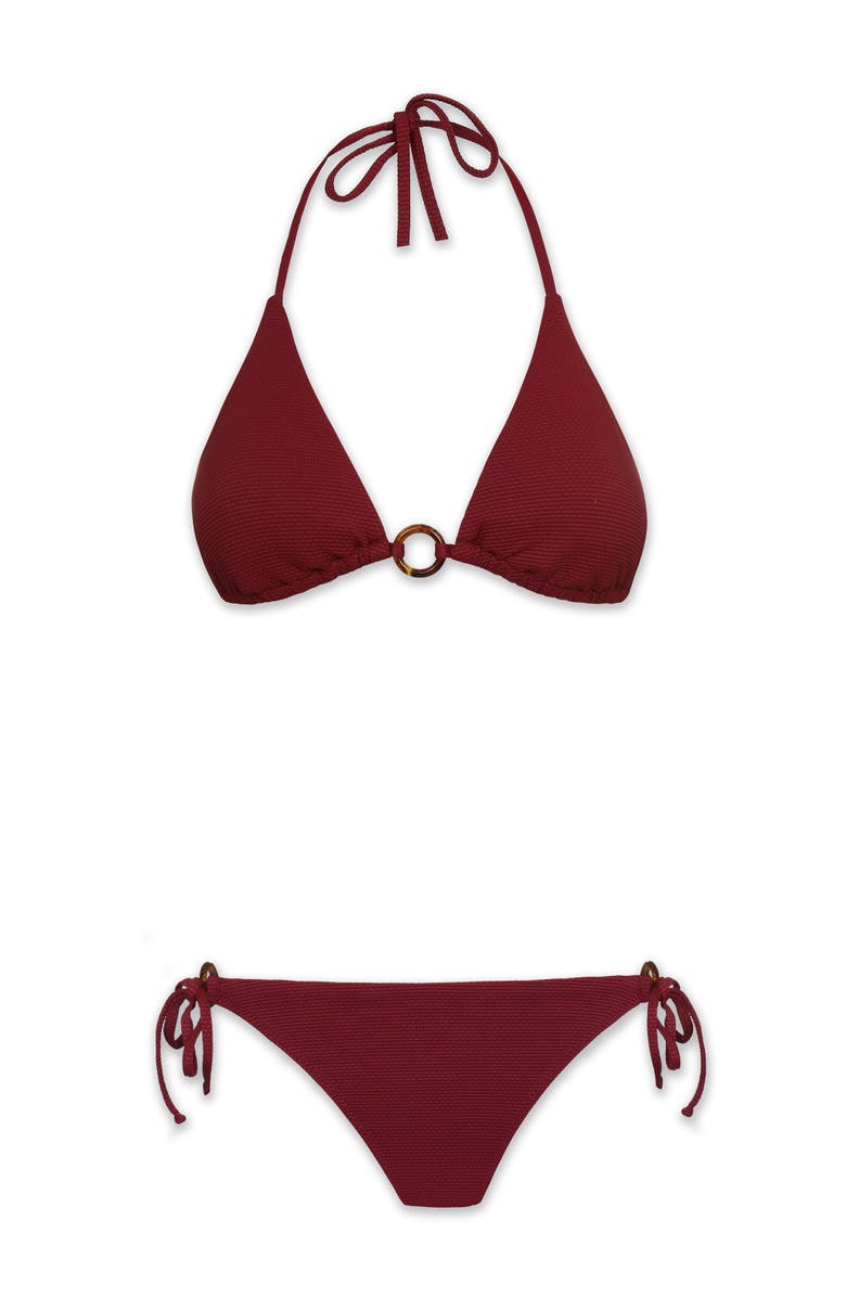 HELEN JON Tortoise Ring String Bottom, Alternate, color, Merlot Cora Texture