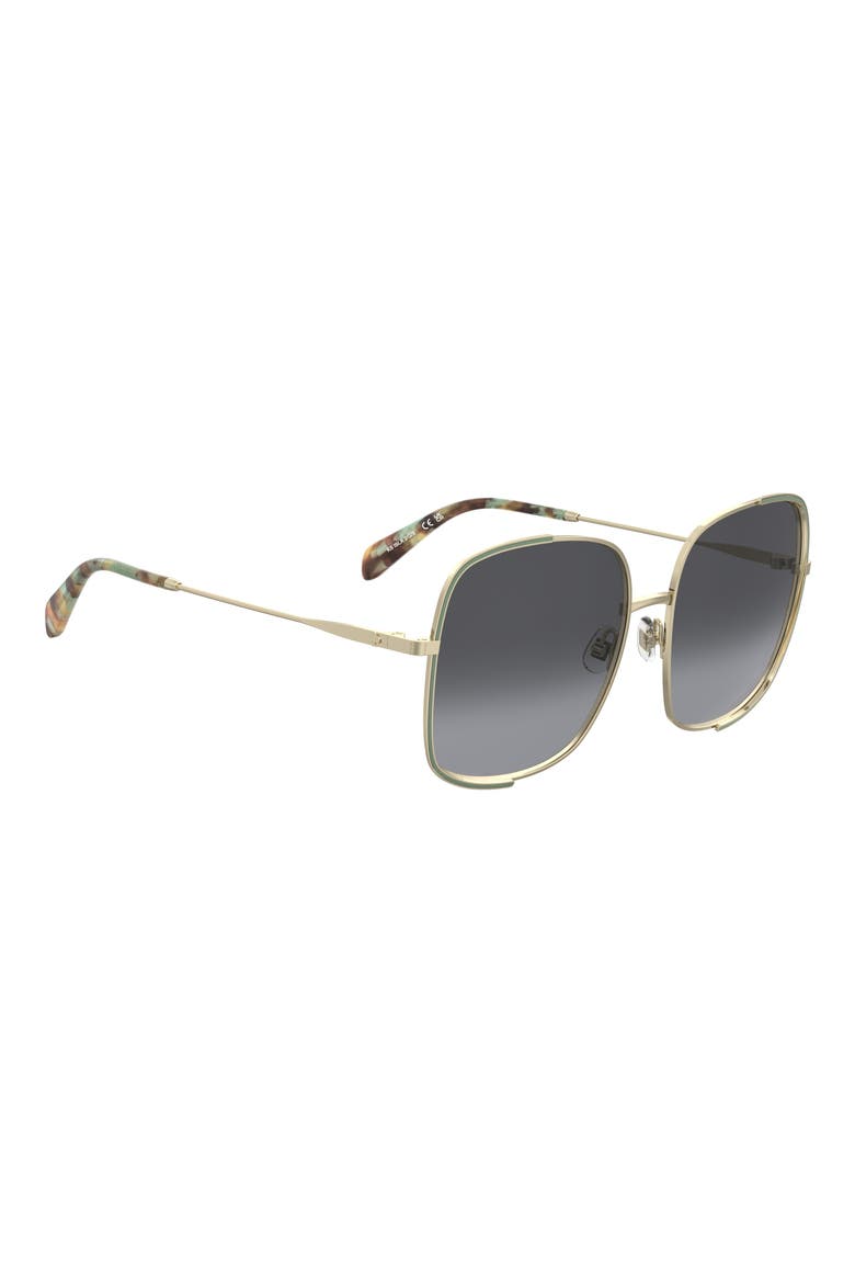 isla 59mm gradient square sunglasses, Alternate, color, GOLD GREEN/ DARK GREY