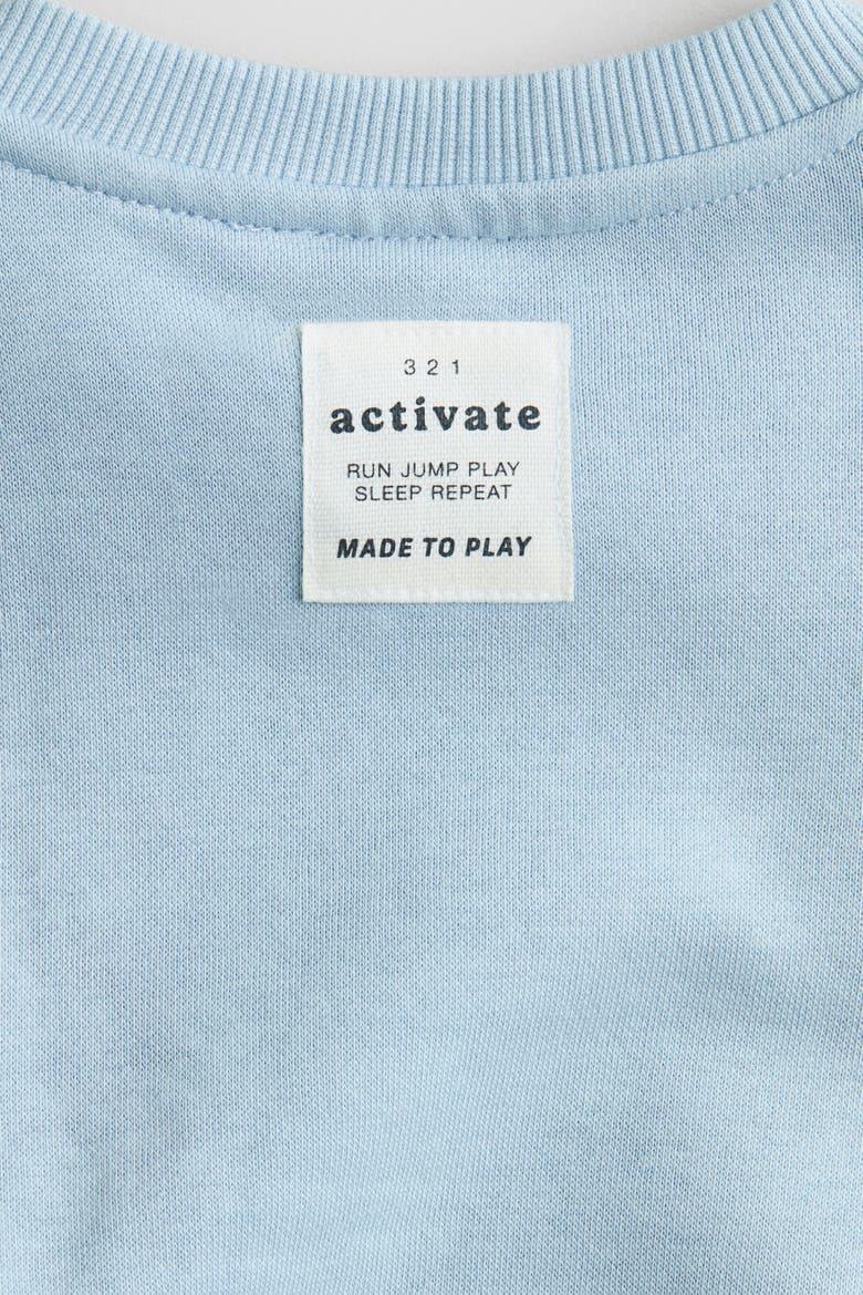 2-piece Sweatshirt And Joggers Set, Alternate, color, Light blue/Run Jump