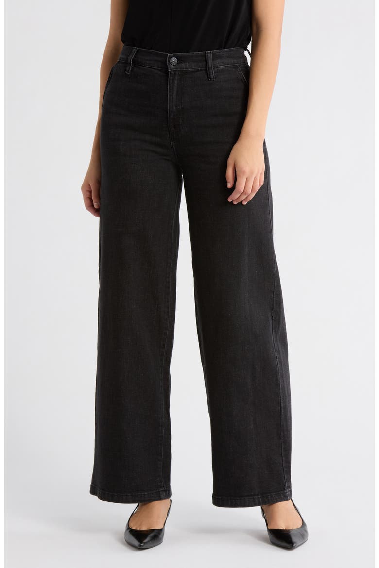 High Waist Tailored Pants, Main, color, BLACKOUT