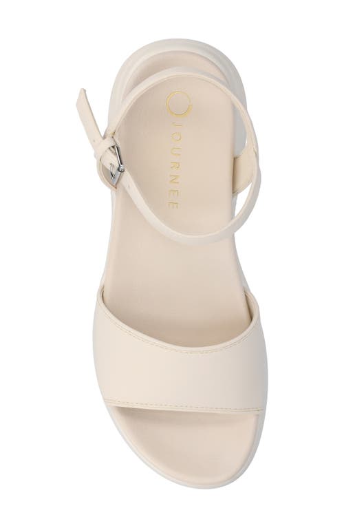 Journee Collection Jaylee Wedge Sandal In Bone