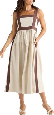 Brave+True Jolie Contrast Trim Midi Dress