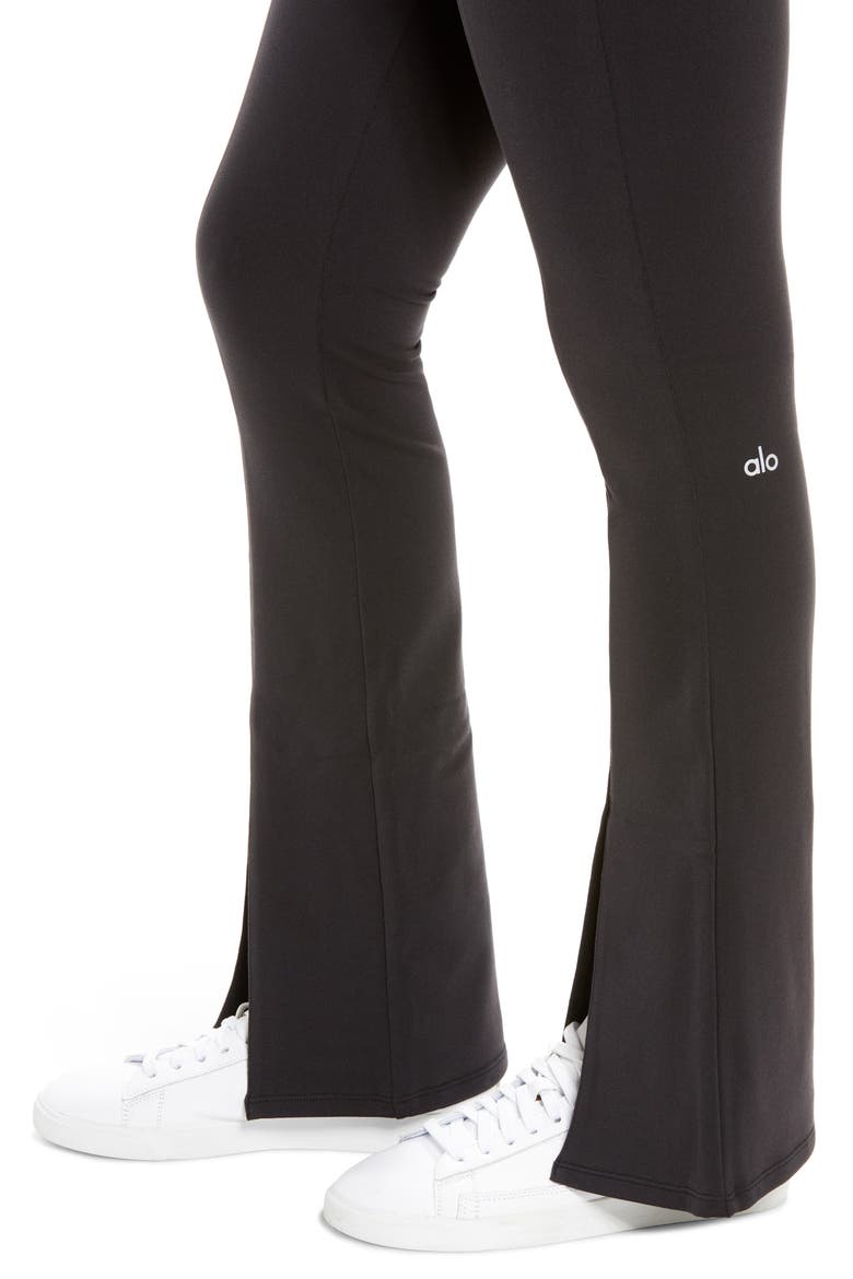 Flutter High Waist Leggings, Alternate, color, BLACK