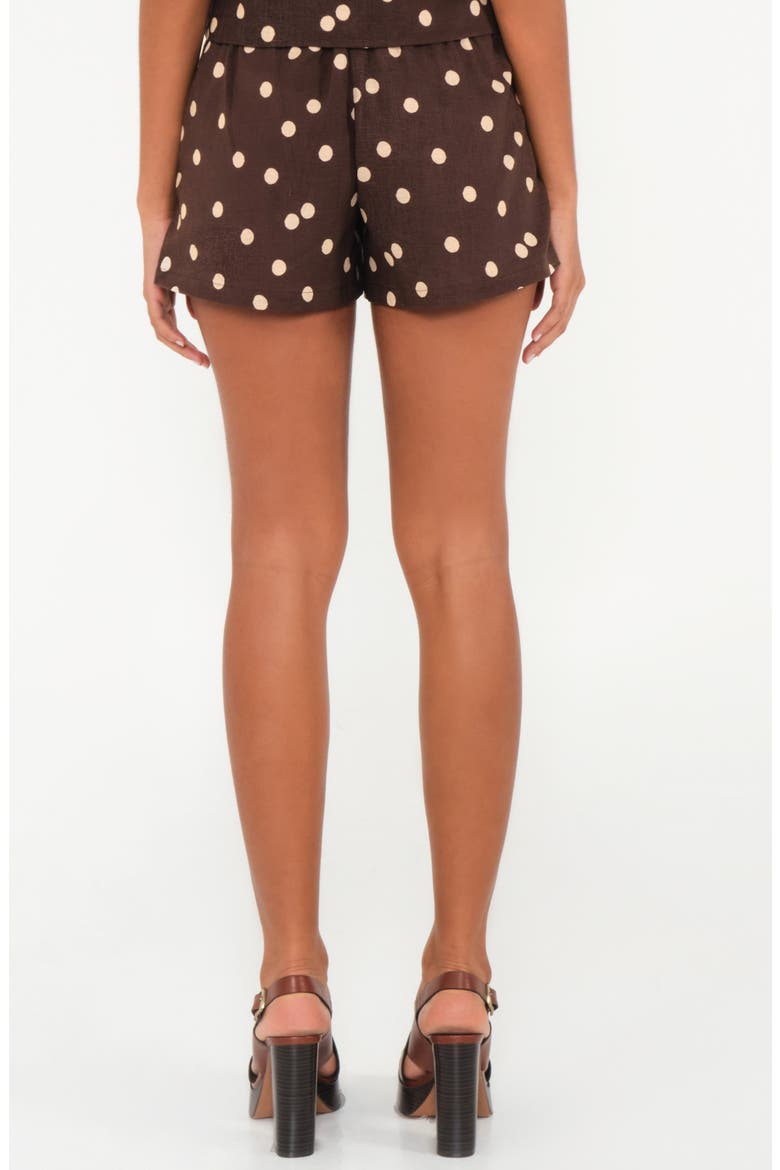 Stella Dot Linen & Cotton Shorts, Alternate, color, POLKA DOTS CREAM