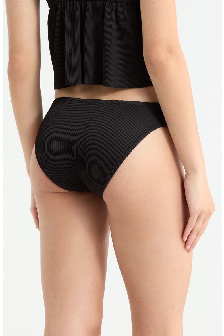 Side Tab Hipster Bikini Bottoms, Alternate, color, BLACK