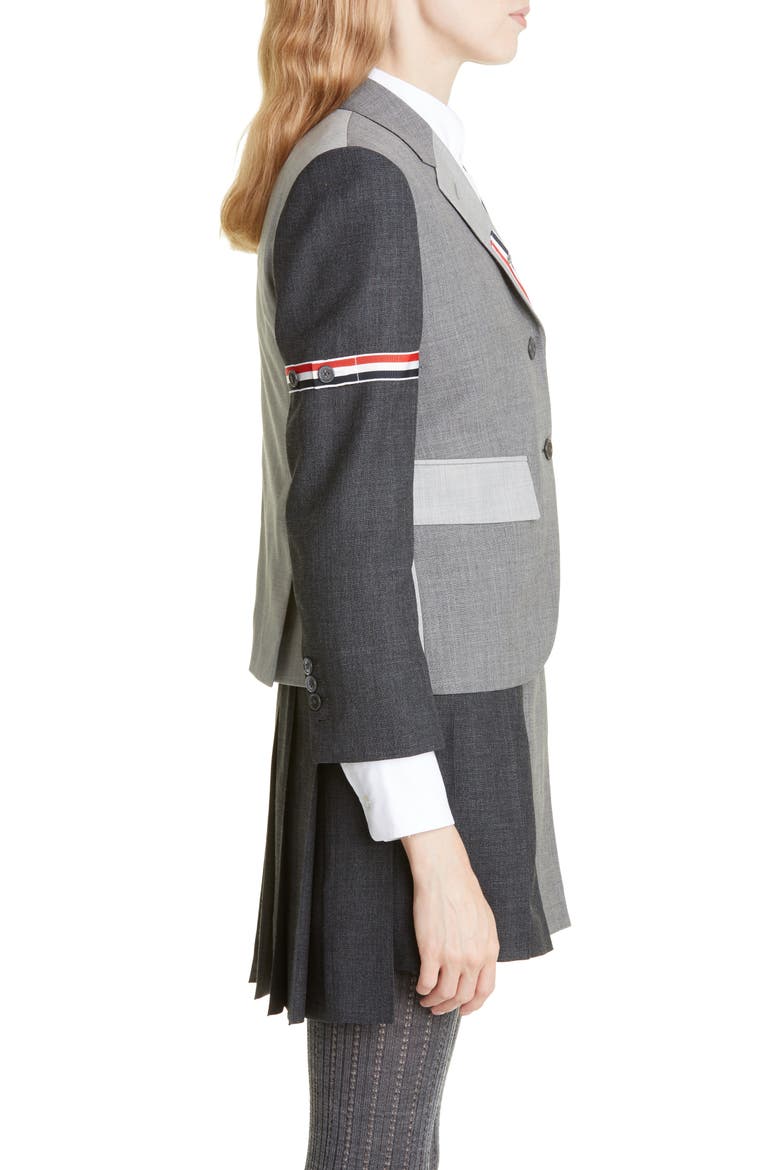 Armband Colorblock Wool Sport Coat, Alternate, color, DARK GREY