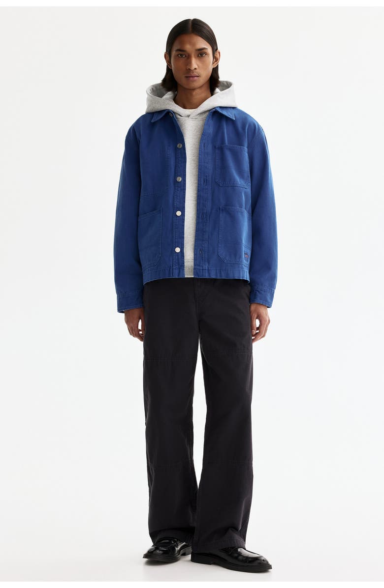 H&M Relaxed Fit Trousers, Alternate, color, Dark Gray