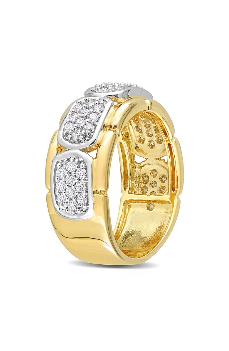 DELMAR Men's Moissanite Station Ring, Alternate, color, Gold