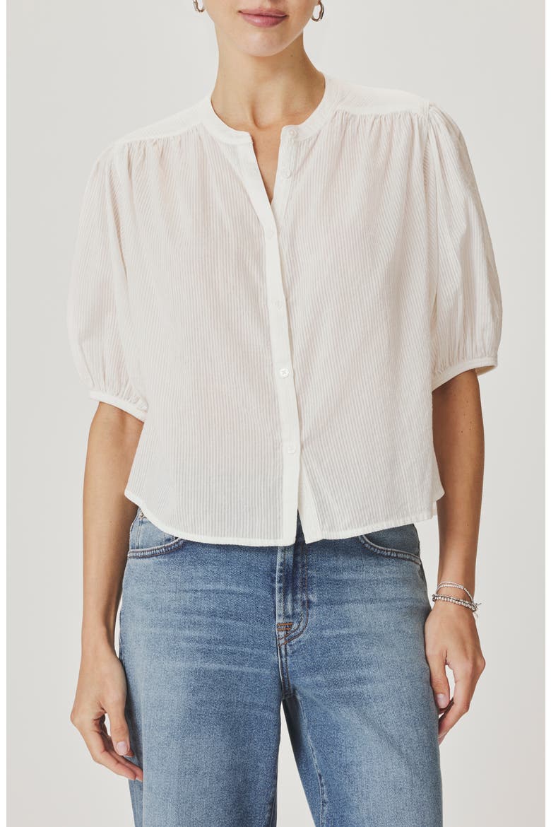 Madelyn Woven Shirt, Main, color, OPTIC WHITE