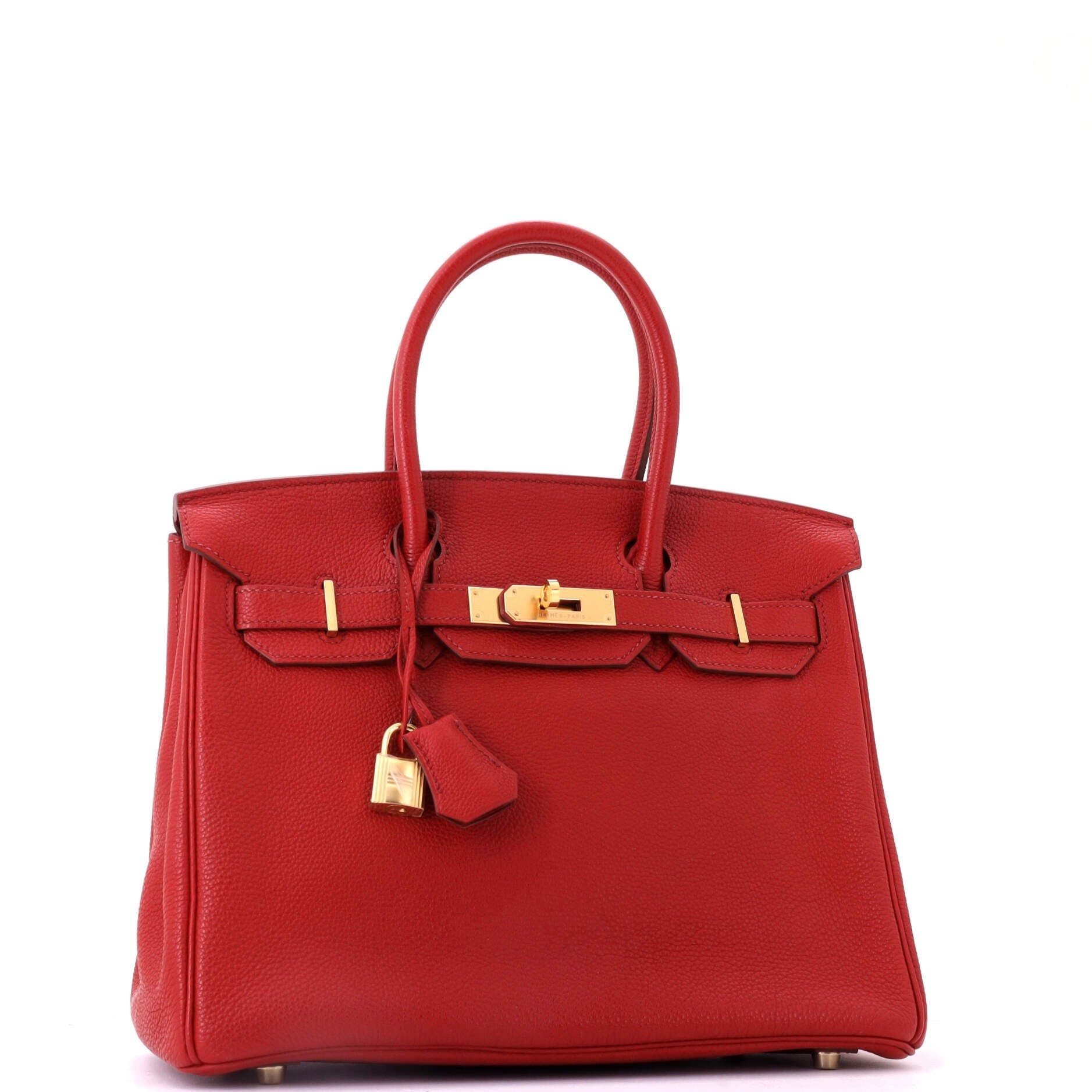 Birkin Handbag Red Togo with Gold Hardware 30, Alternate, color, Rouge Garance