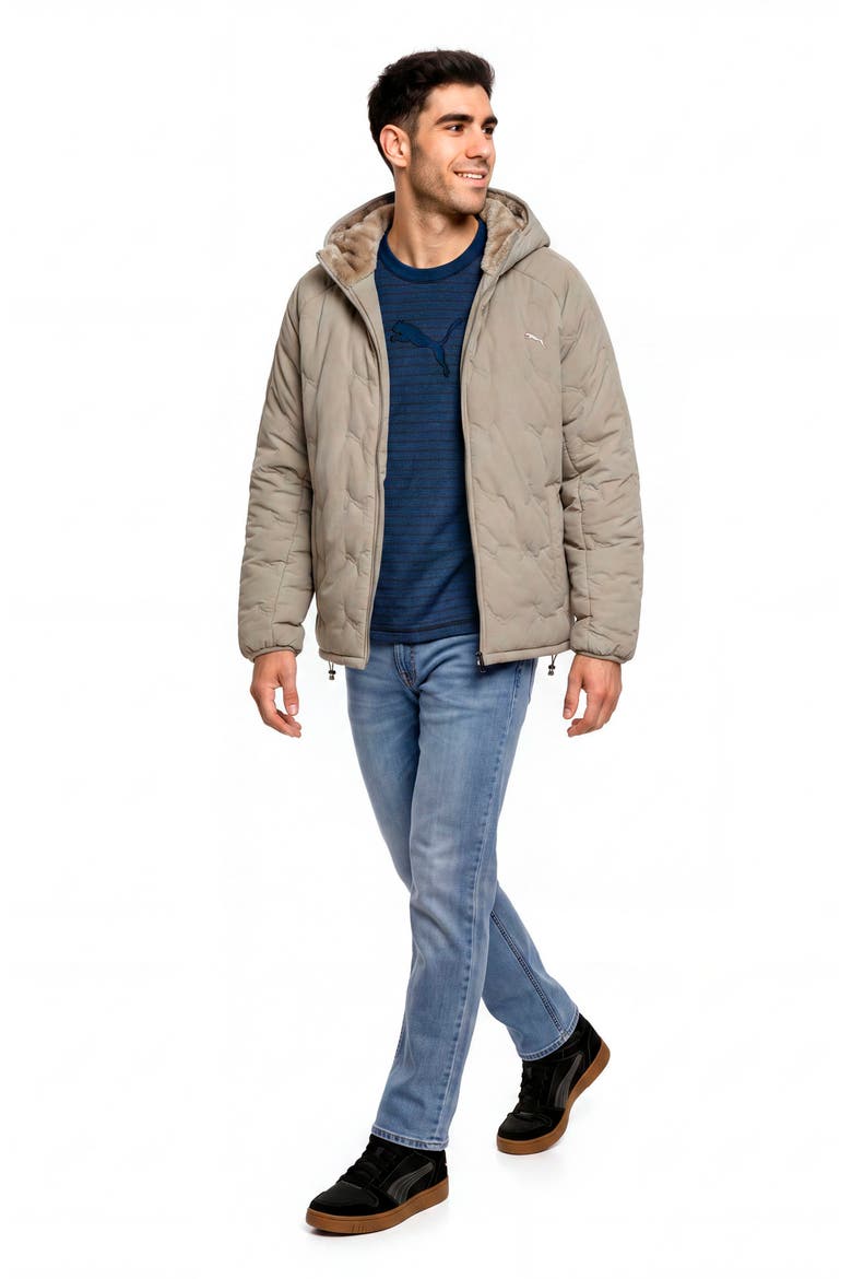 T7 PrimaLoft Reversible Puffer Jacket, Alternate, color, MOUSE GRAY
