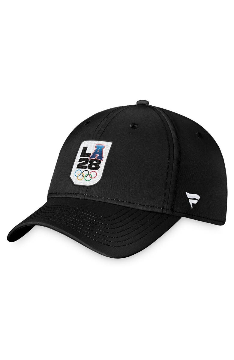 FANATICS Men's Fanatics Branded Black LA28 Flex Hat, Main, color,