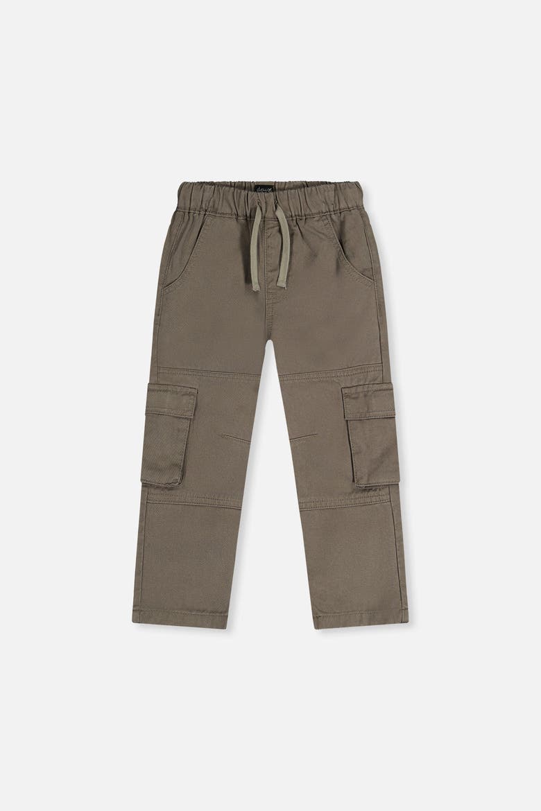 Cargo Pocket Drawstring Twill Pants, Main, color, Grey