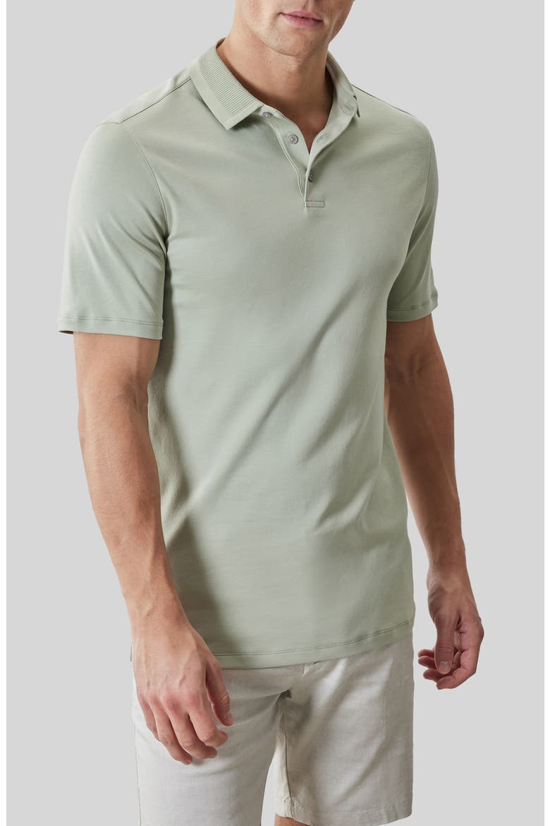 Georgia Pima Cotton Polo, Main, color, DESERT GREEN
