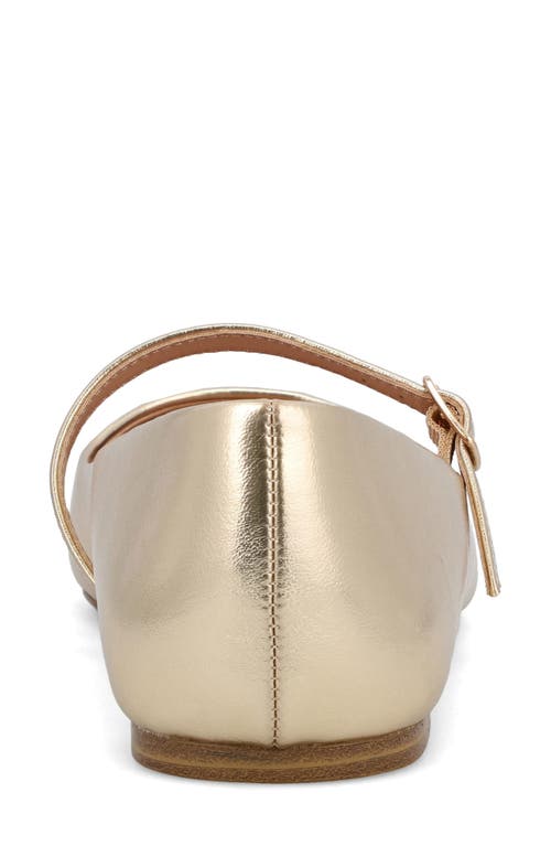 Mia Aviba Mary Jane Pointed Toe Flat In Gold