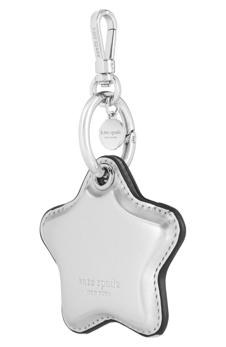 Kate Spade New York star airtag keychain, Alternate, color, Silver
