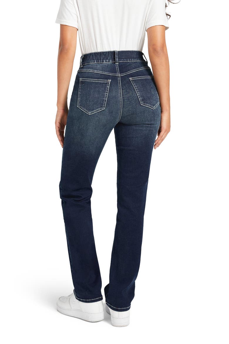 Signature Mid Rise Stretch Denim Straight Leg Jeans, Alternate, color, Roma Wash