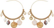 Panacea Mutli Stone Hoop Earrings