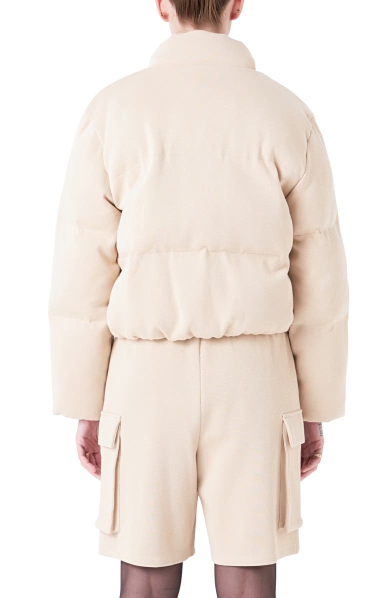 Grey Lab Knit Puffer Jacket, Alternate, color, Nude