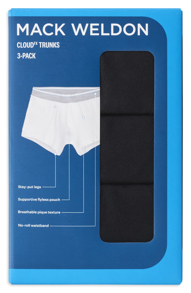 Mack Weldon 3-Pack Cloud FX Trunks, Main, color, True Black