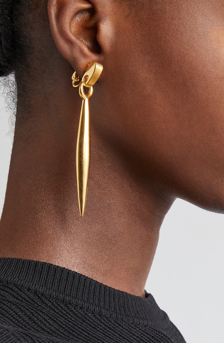 TOM FORD Arrow Linear Drop Earrings, Alternate, color, Vintage Gold