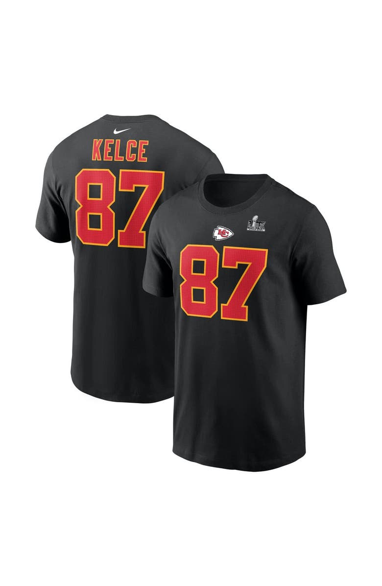 Nike Men's Nike Travis Kelce Black Kansas City Chiefs Super Bowl LIX Name & Number T-Shirt, Alternate, color, 