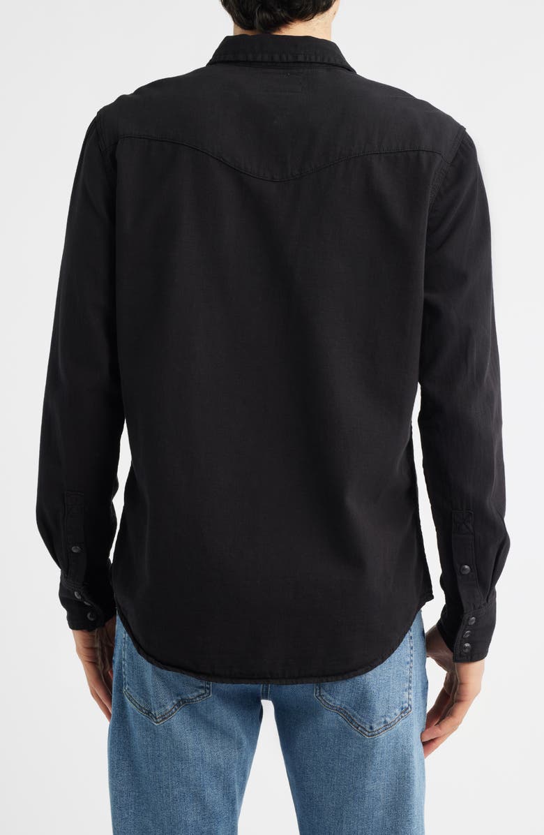 Tecovas Snap Front Denim Button-Up Shirt, Alternate, color, Black
