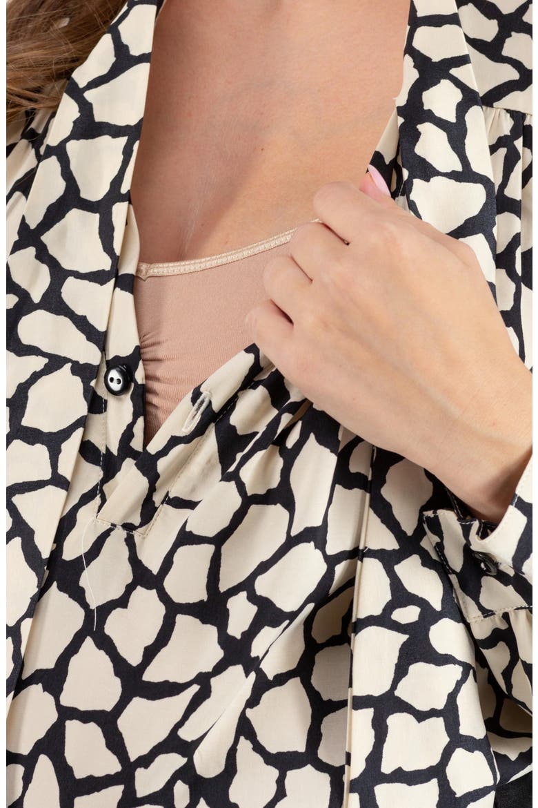 Sophie Tie Neck Maternity/Nursing Top, Alternate, color, IVORY