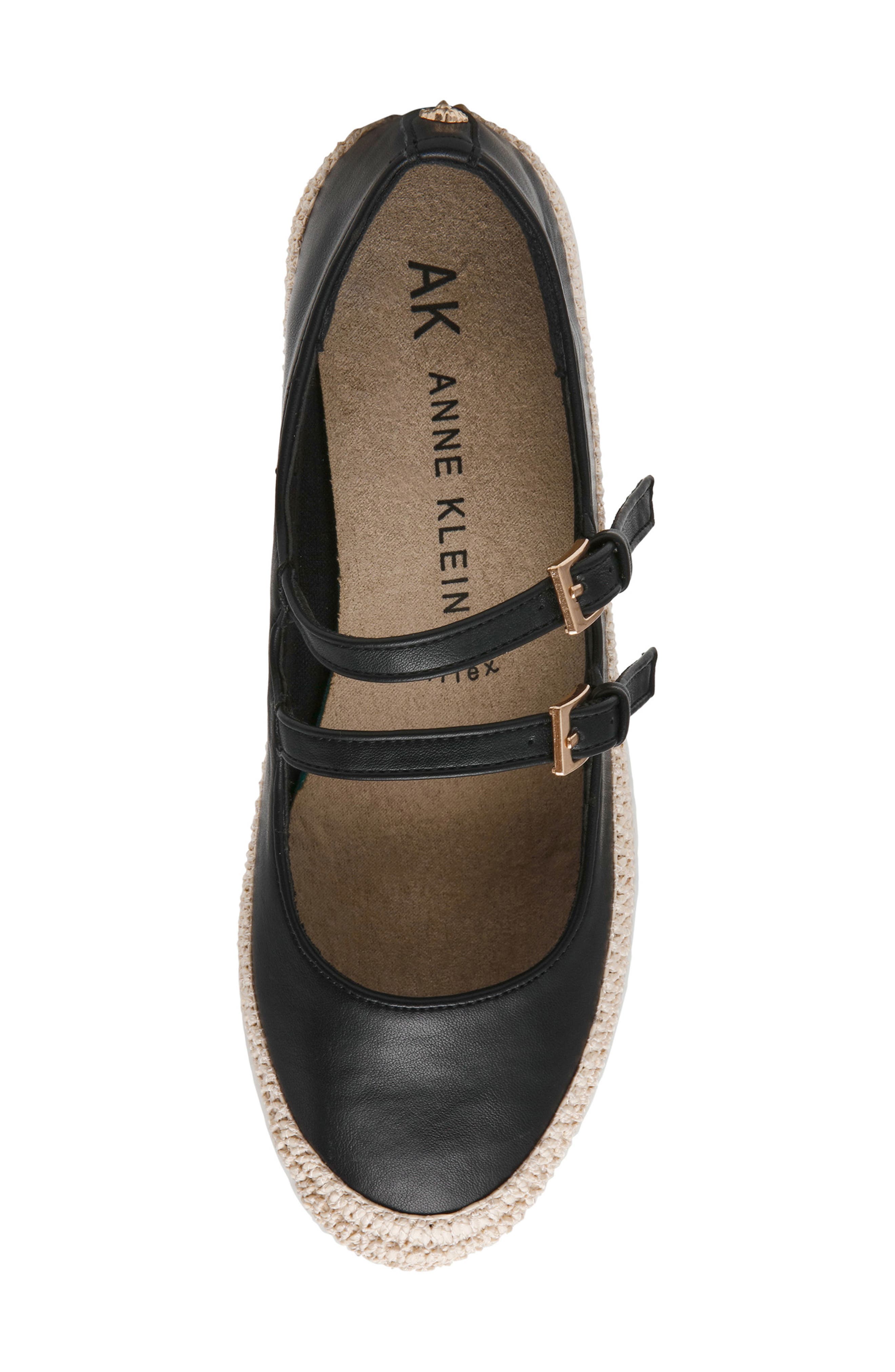 Anne Klein Jasiel Mary Jane Flat, Alternate, color, Black Pu