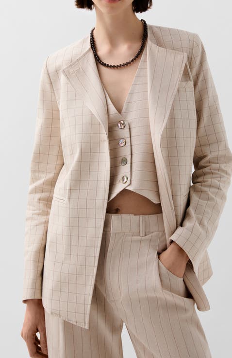 Stripes Check Blazer