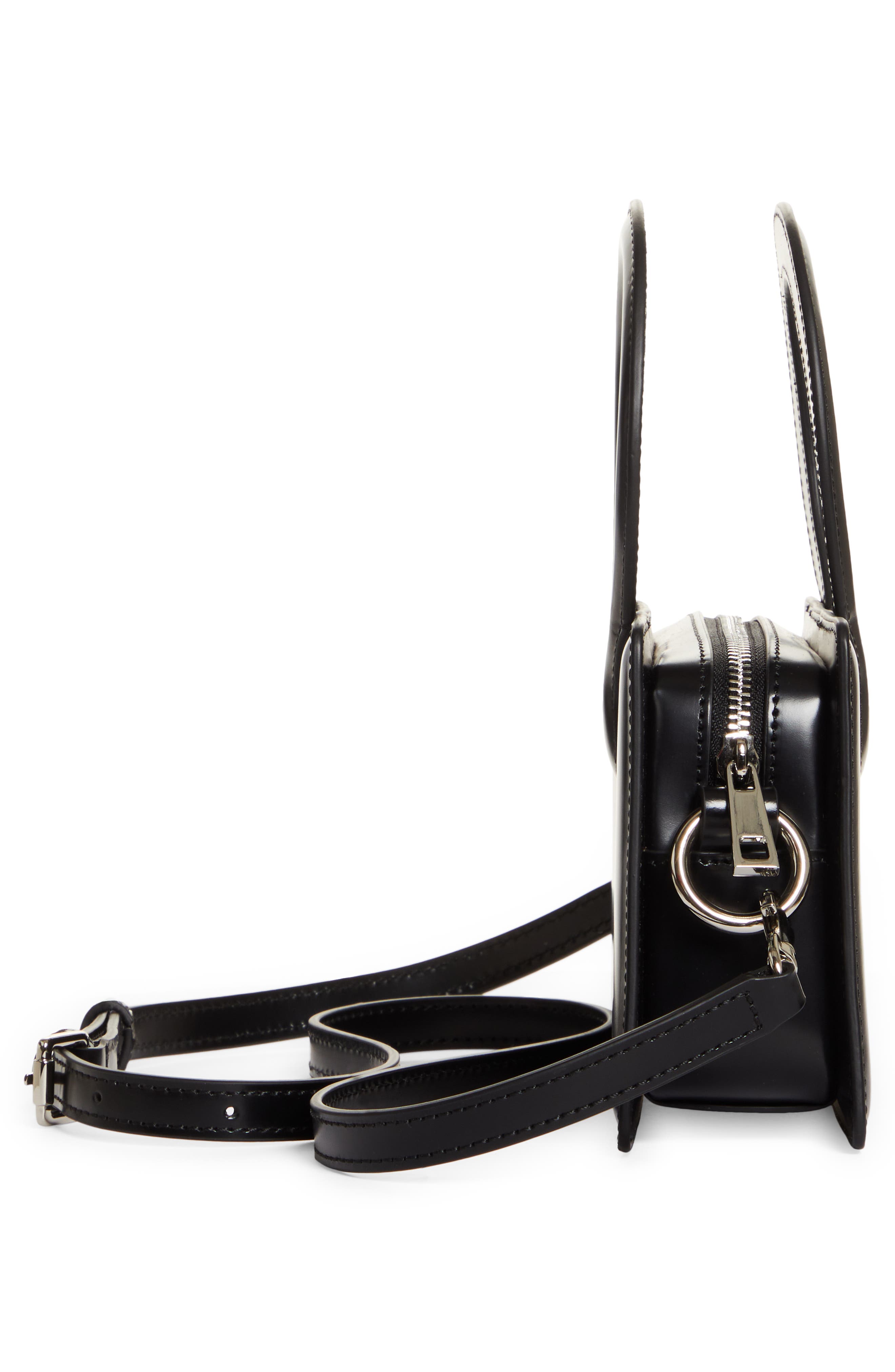 Luar Mini Ana Leather Top Handle Bag, Alternate, color, Black