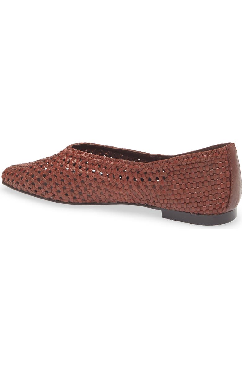 Madewell The Mylie Ballet Flat in Handwoven Leather, Alternate, color, Cherry Wood