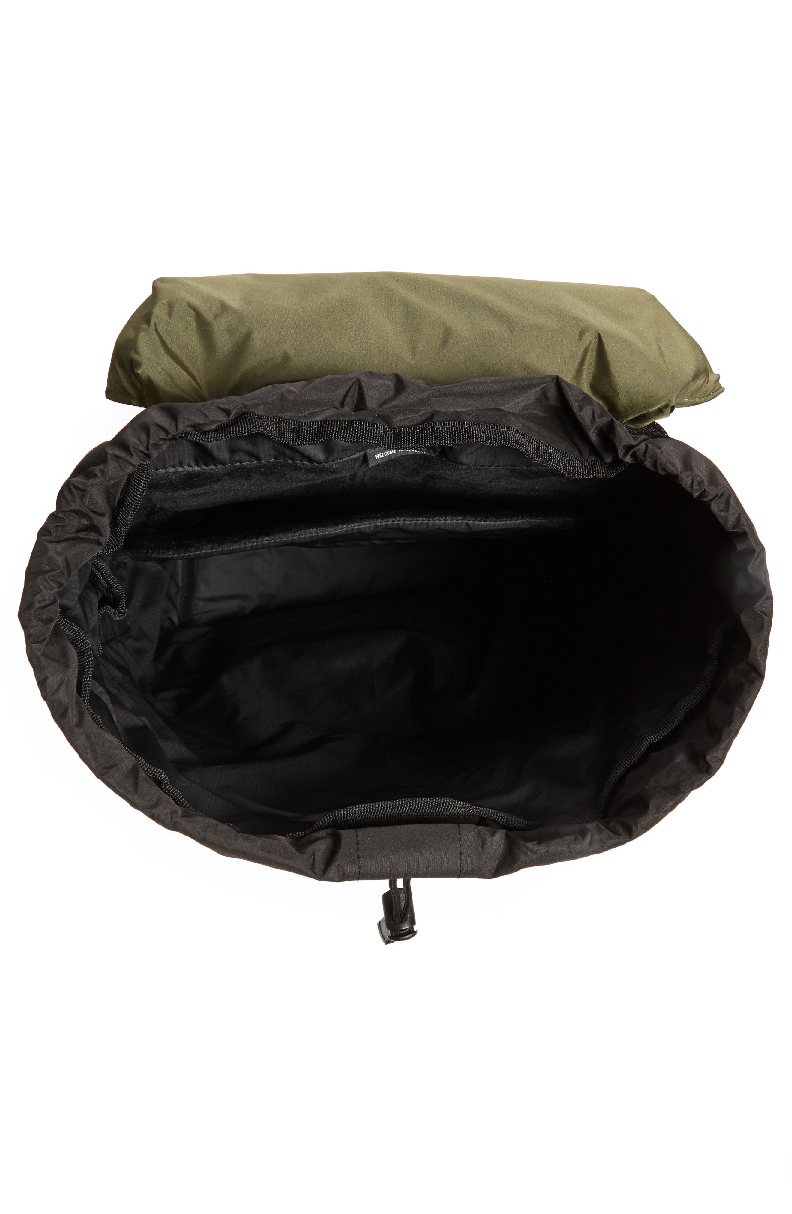 Little America Offset Backpack, Alternate, color, BLACK/IVY GREEN/LT GREY XHATCH