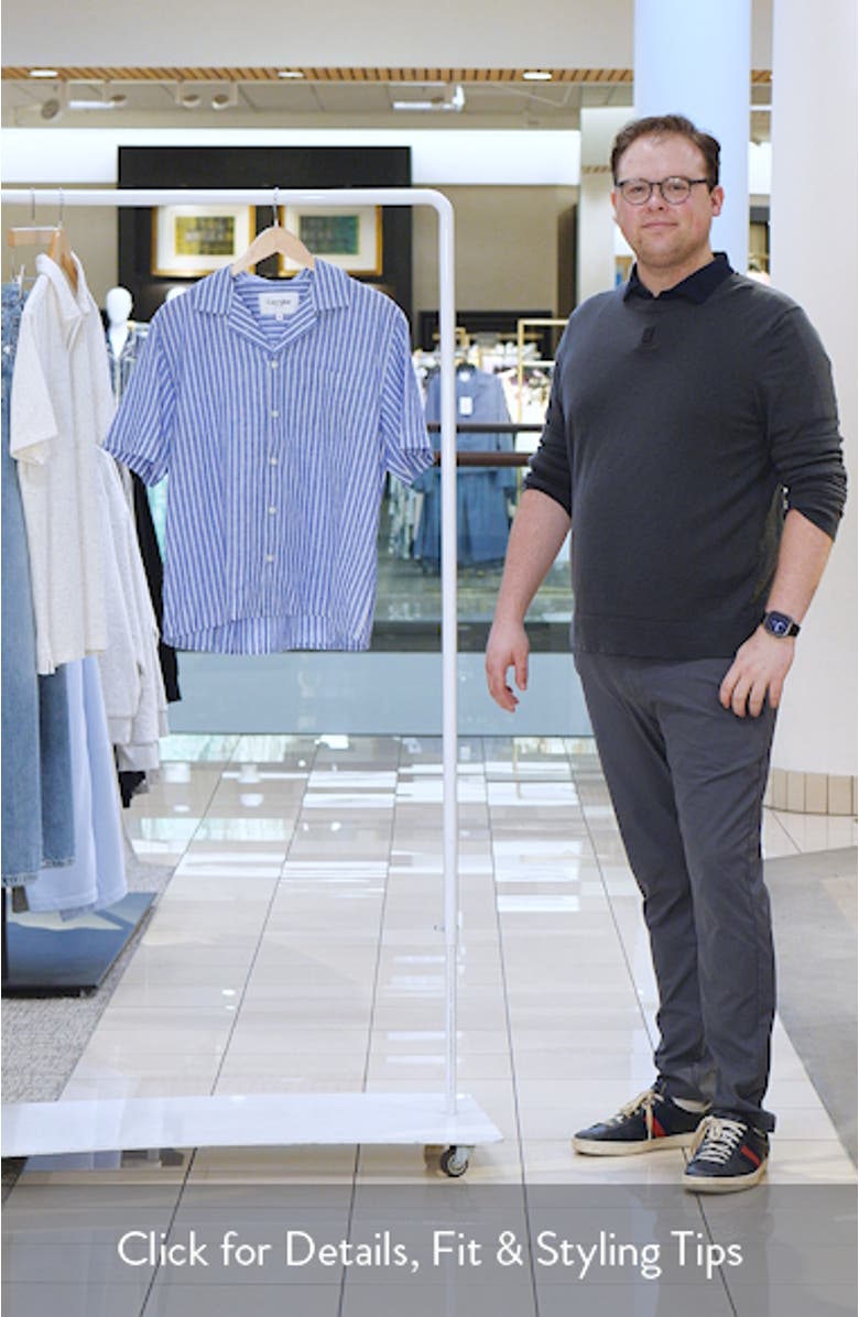 Stripe Linen & Cotton Camp Shirt, sales video thumbnail