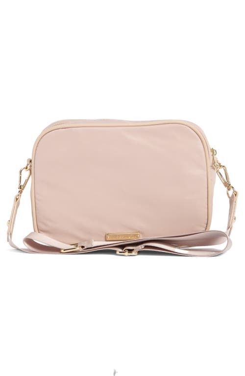 Madden Girl Woven Camera Crossbody Bag In Pink