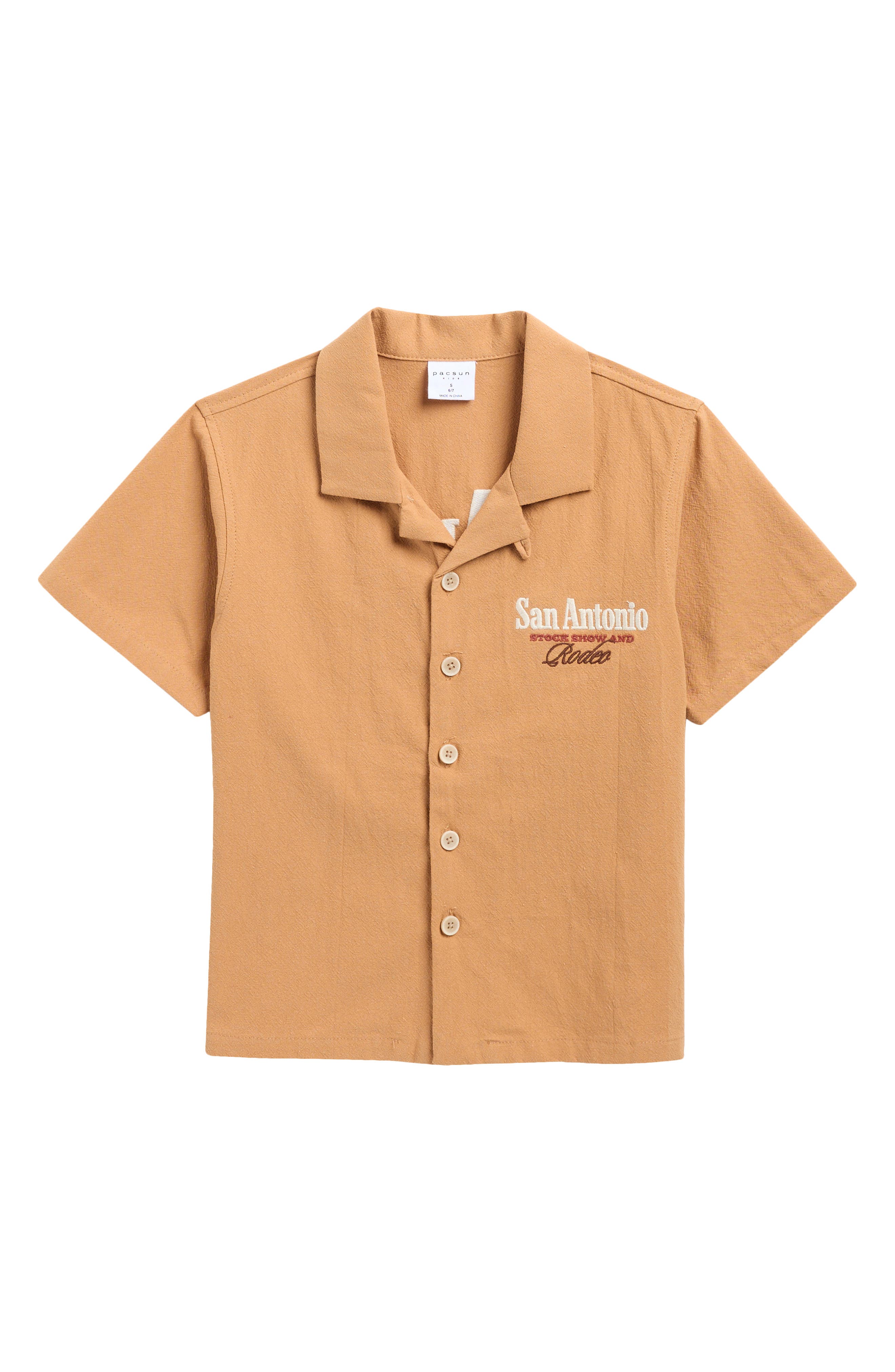 PacSun Kids' San Antonio Cotton Blend Camp Shirt