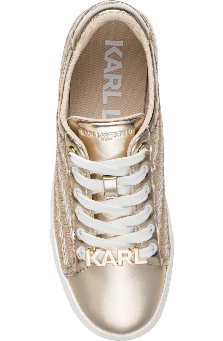 KARL LAGERFELD PARIS Cate Sneaker, Alternate, color, Natural/ White Gold