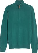 Nordstrom Cashmere Quarter Zip Pullover Sweater