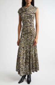 Proenza Schouler Tamara Print Asymmetric Dress