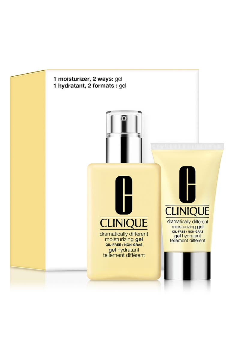 Clinique Dramatically Different Moisturizing Gel Duo Set $62 Value, Main, color, 