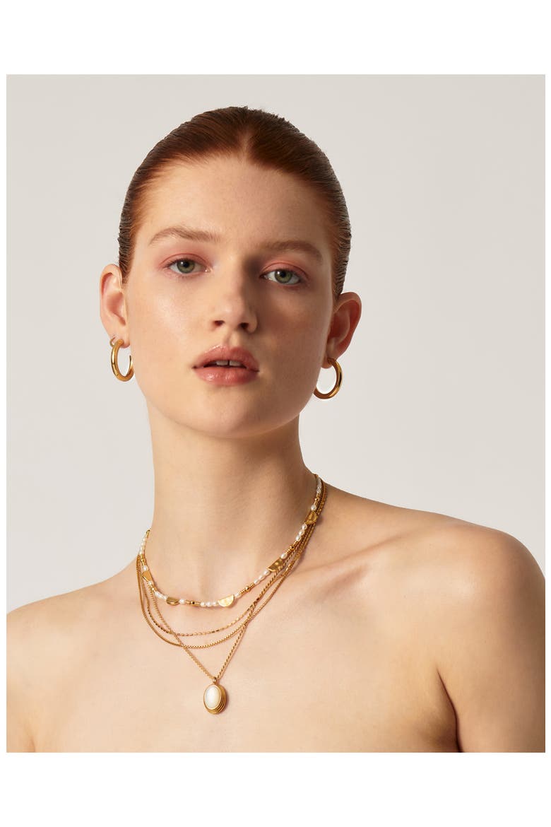 Zenyu Seed Pearl Choker Necklace, Alternate, color, GOLD