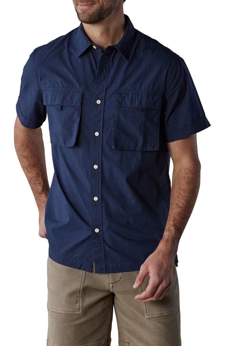 The Normal Brand Expedition Short Sleeve Button-Up Shirt, Main, color,