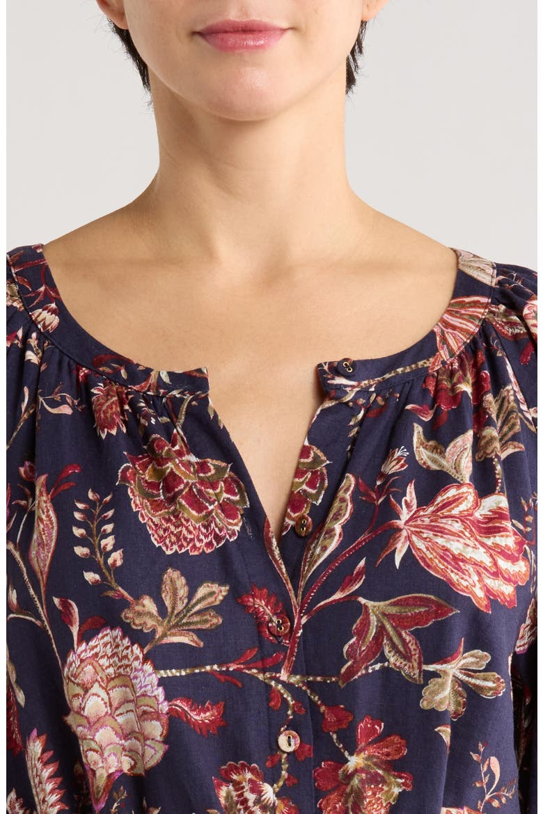 Exquisite Blooms Long Sleeve Dress, Alternate, color, COASTLINE
