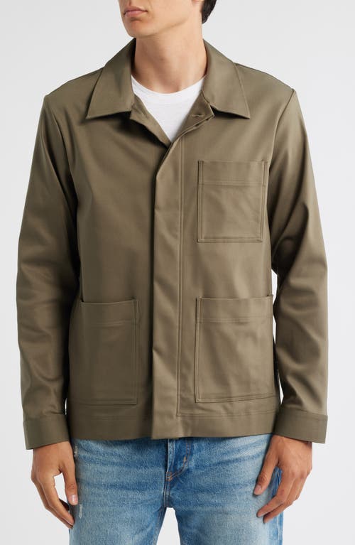 Nn07 Gabe 1710 Twill Chore Jacket In Brown