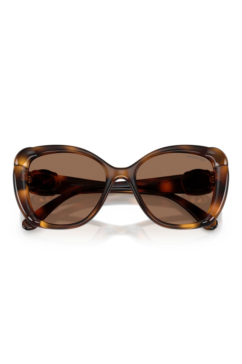 53mm Butterfly Sunglasses, Alternate, color, HAVANA / DARK BROWN
