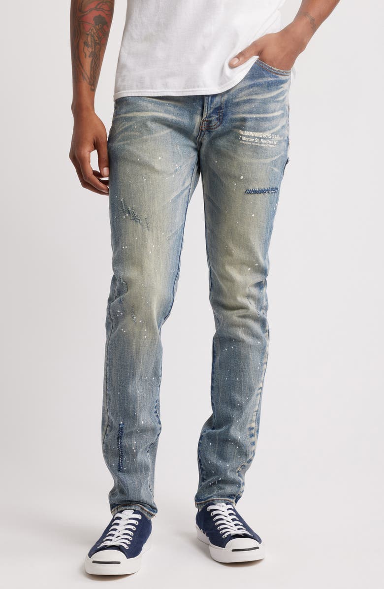 Billionaire Boys Club Trek Rip & Repair Stretch Cotton Jeans, Main, color, 