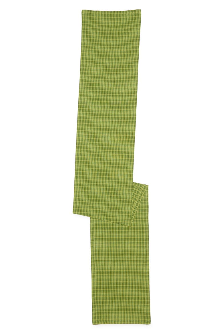 Katherine Evergreen Cotton Table Runner, Main, color, GREEN