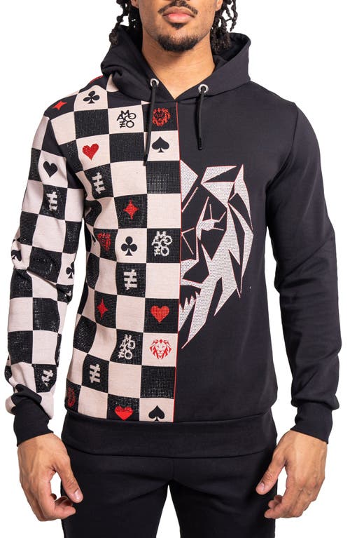 Maceoo Lionchess Embellished Graphic Hoodie In Black