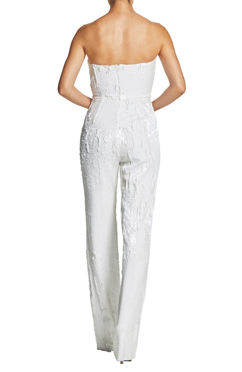 Dress the Population Andy Sequin Strapless Jumpsuit, Alternate, color, 